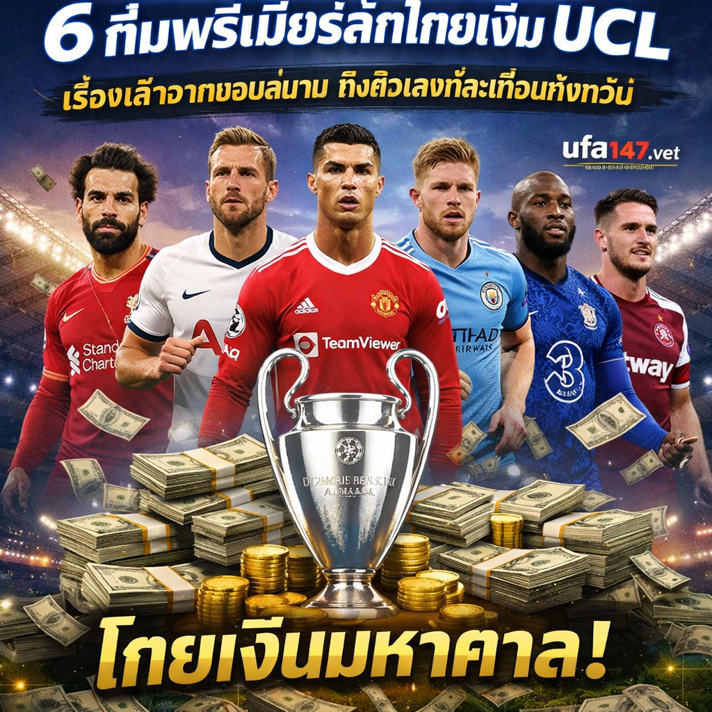 6 ทีมพรีเมียร์ลีกโกยเงิน UCL